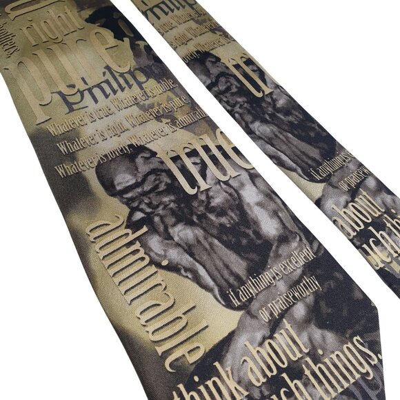 Eagles Wings Christian Silk Necktie Philippians Verse Religious Thinker Church - Picture 2 of 5